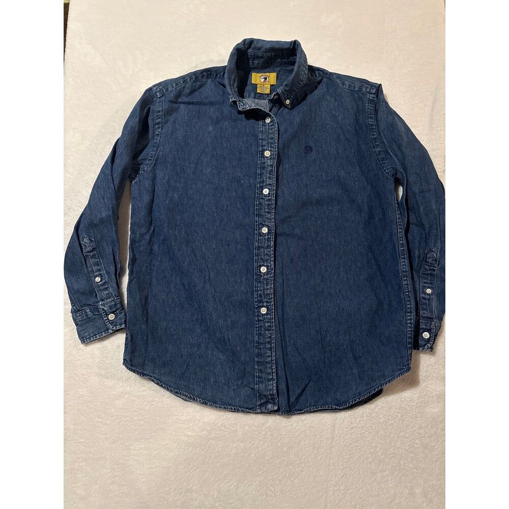 Vintage Duck Head Women's Sz 6 Denim Button Down Shirt Long Sleeve Blue Cotton